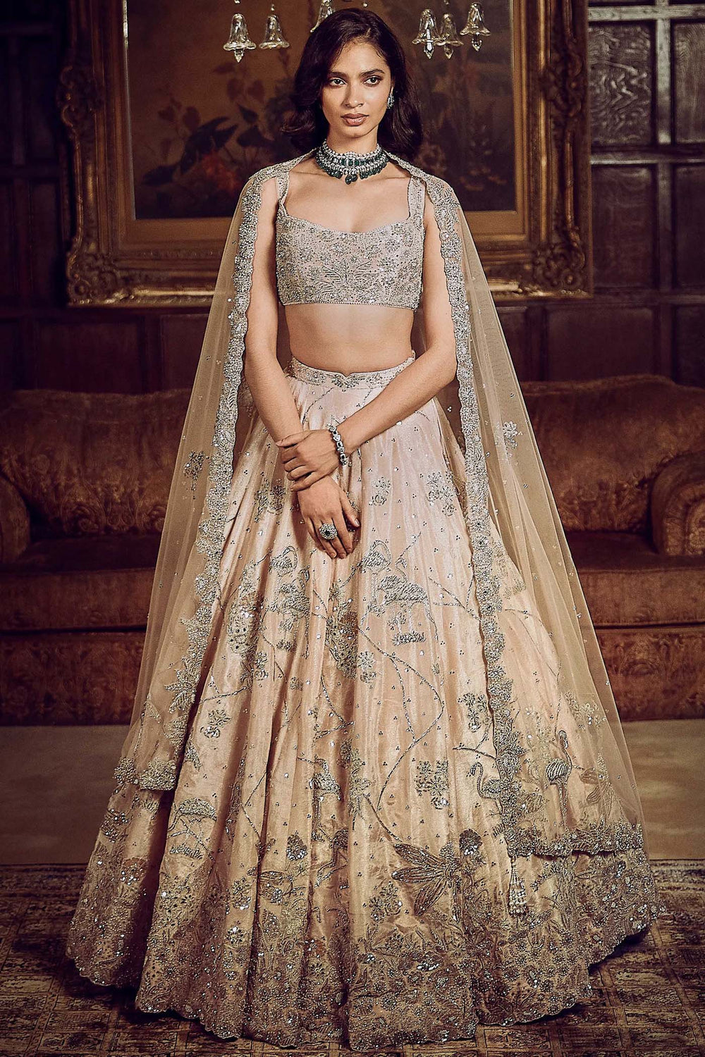 Flamingo South Asian wedding couture by WellGroomed