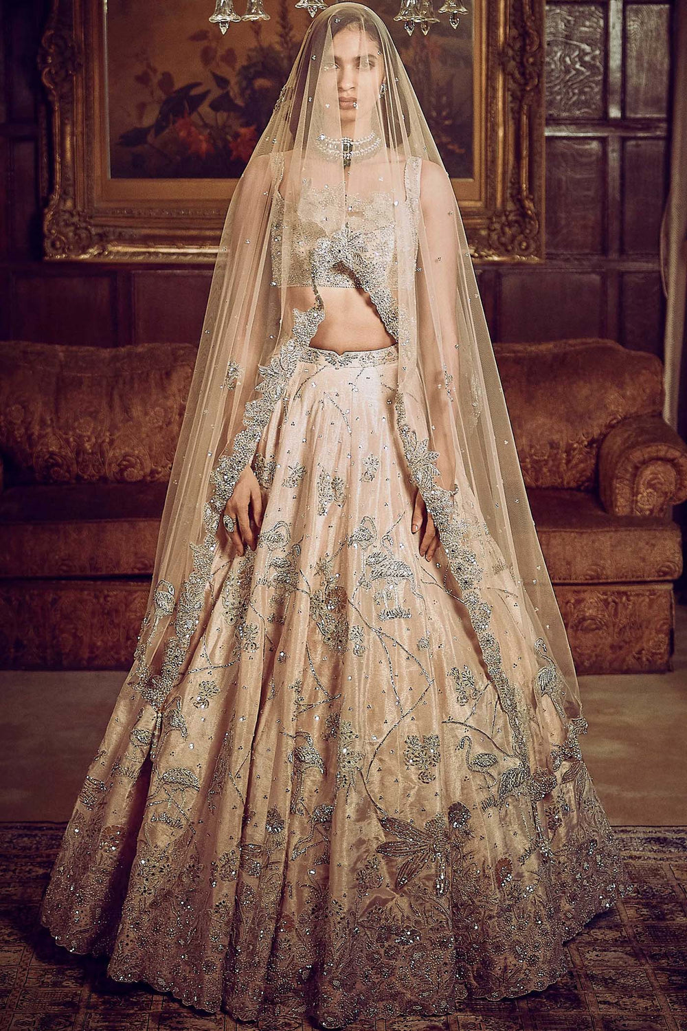 Flamingo South Asian wedding couture by WellGroomed