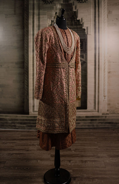 Peach Sherwani