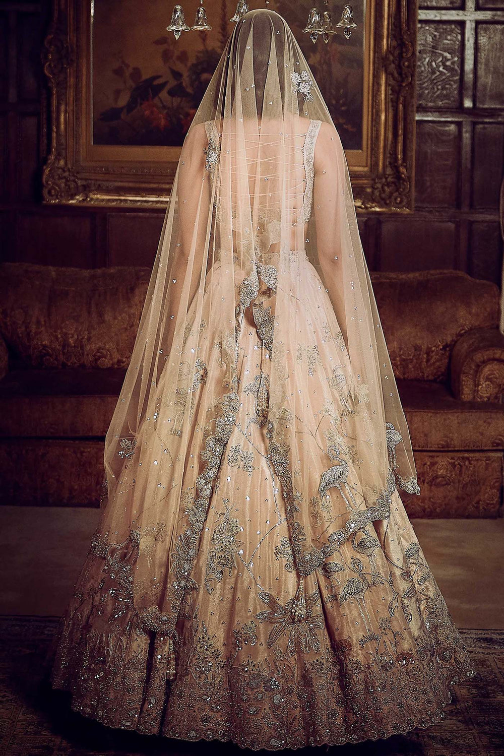 Flamingo South Asian wedding couture by WellGroomed