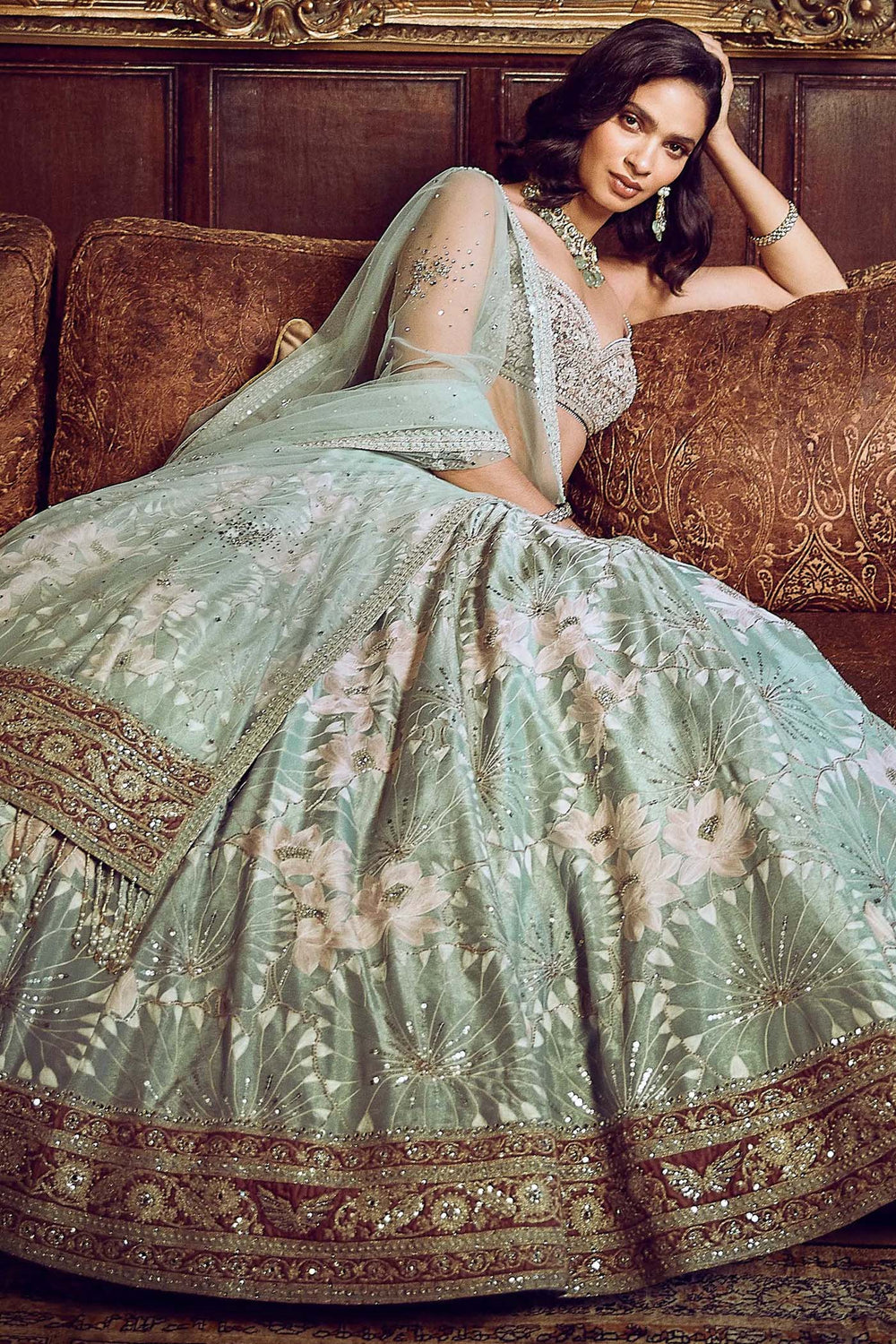Water Lily Lehenga by WellGroomed