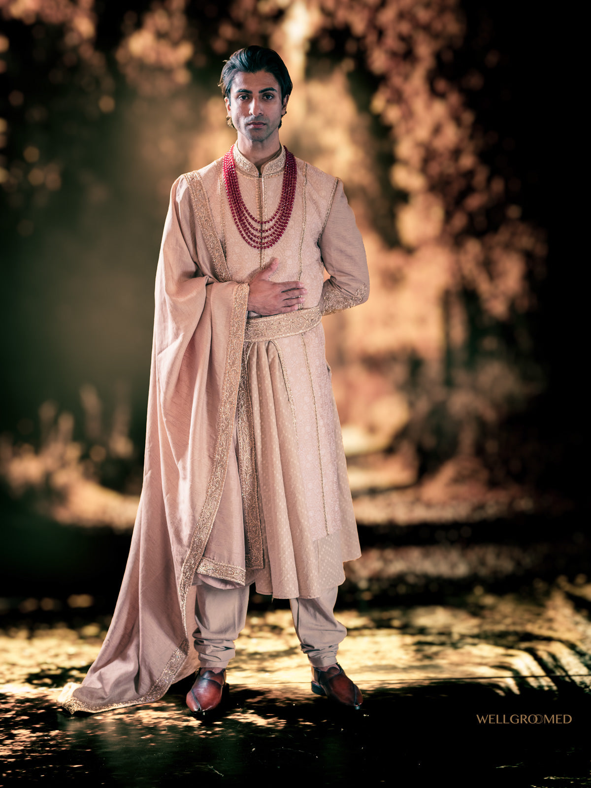 Antique Gold Sherwani