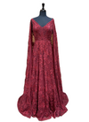 Maroon Cape Gown